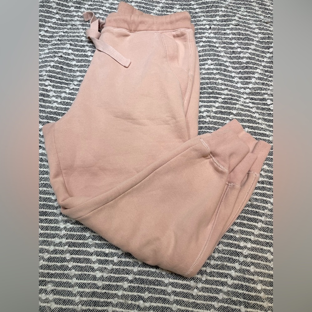 POPPY & PEONIES | Pastel blush Pink Joggers SweatPants Size S/M - Picture 2 of 12
